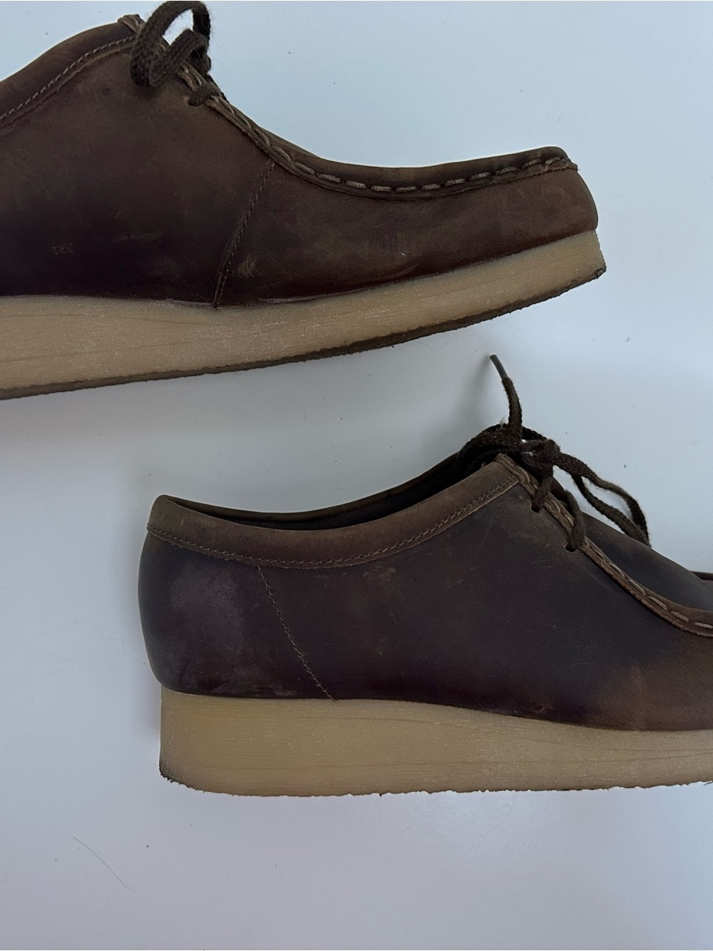 Clarks Women’s Brown Leather Chukka Moccasin Boots - Picture 3 of 8